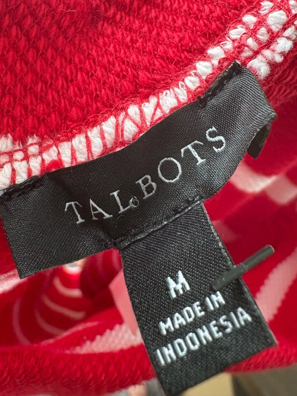 NWT Talbots Nautical Beach Terry Shorts Luna Stripe Red White 6” Size Medium - Picture 4 of 7